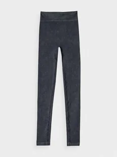 Damskie legginsy basic 4F 4FRAW24TTIGF251 - czarne - Spodnie sportowe damskie - miniaturka - grafika 1