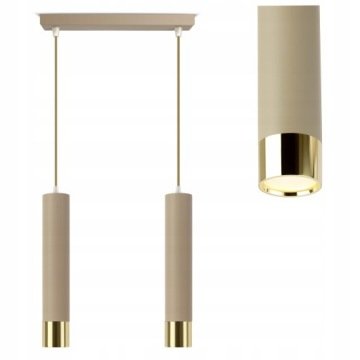 Lampa wisząca sufitowa tuby Kaszmir Beż Ecru Led do kuchni salonu nad blat