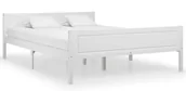 Łóżka - Białe dwuosobowe łóżko drewniane 160x200 M4-A84 - miniaturka - grafika 1