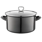 Garnki - Garnek emaliowany Emalia Polska Pleszew Metalico 24 cm 5,6 l - miniaturka - grafika 1