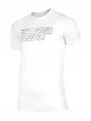 Koszulki męskie - 4F Męski Biały T-shirt z Nadrukiem "Sportswear" Bawełna 100% XXL - miniaturka - grafika 1