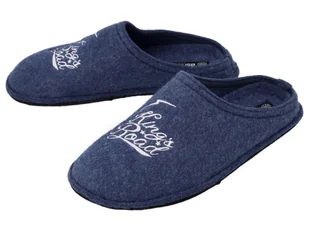 esmara® Kapcie męskie z filcu, z wełną (Granatowy, 46) - Kapcie męskie - miniaturka - grafika 1