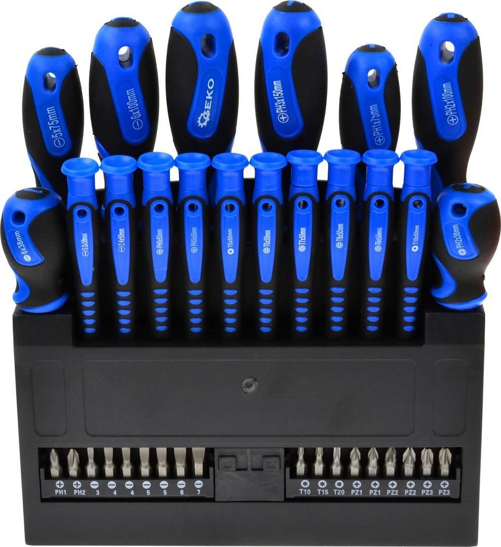 Geko Zestaw wkrętaków i bitów 36 sztuk GEKO 6