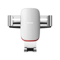 Uchwyty samochodowe do telefonów - Baseus Metal Age Gravity Car Mount metalowy samochodowy uchwyt grawitacyjny na slot CD srebrny (SUYL-J0S) - miniaturka - grafika 1