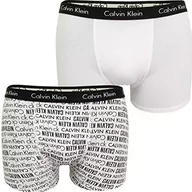 Spodenki damskie - Calvin Klein 2 szt. bagażnik Bokserki (szorty) Chłopcy, White Pr/White, 8-10 lat - miniaturka - grafika 1