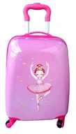 Walizki - BALETNICA BALET TUTU WALIZKA NA KÓŁKACH DZIECIĘCA KABINOWA PODRÓŻNA BAGAŻ - miniaturka - grafika 1