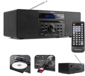 Radioodtwarzacze - Audizio Radioodtwarzacz PRATO ALL-IN-ONE USB CD / DAB+ czarny one size - miniaturka - grafika 1