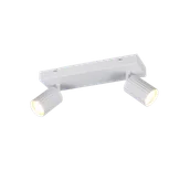 Lampy ścienne - SOKA 867700231 listwa ze spotami białe ryflowane tuby 2xGU10 - miniaturka - grafika 1