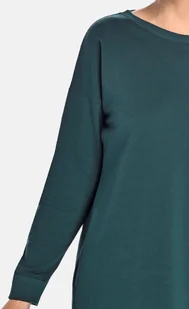 Sukienka bawełniana z długim rękawem Paula butelkowa zieleń Butelkowa Zieleń L - Sukienki i spódnice sportowe - miniaturka - grafika 1