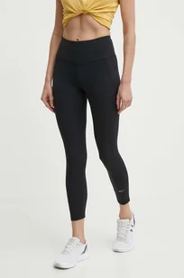 Reebok legginsy treningowe Active Collective Dreamblend kolor czarny gładkie 100075390 - Legginsy - miniaturka - grafika 1