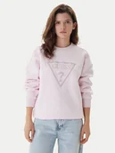 Bluzy damskie - Guess Bluza W6RQ16 KB681 Różowy Regular Fit - miniaturka - grafika 1