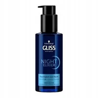 Serum do włosów - Gliss Night Elixier Aqua Revive 100 ml serum nocne do włosów - miniaturka - grafika 1