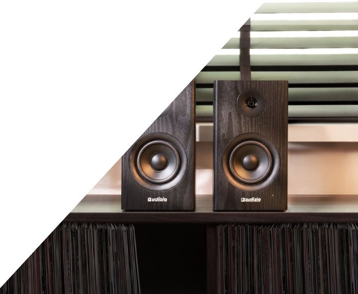 Audizio Aktywny zestaw głośników półkowych 60W BT czarny BS15 one size