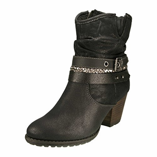 s.Oliver 25326 damskie kozaki z krótką cholewką, czarny - Czarny Black 1-38 EU