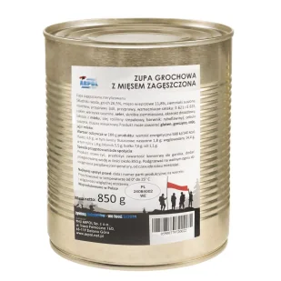 Zupa grochowa z mięsem zagęszczona 850 g wojskowa - Zupy w płynie - miniaturka - grafika 1