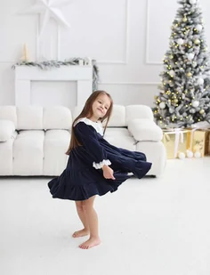 Sukienka Blue Velvet Ho Ho - Sukienki i spódniczki dla dziewczynek - miniaturka - grafika 1