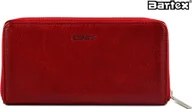 Portfele - Bartex BARTEX 10172D skórzany portfel damski czerwony 10172D - miniaturka - grafika 1