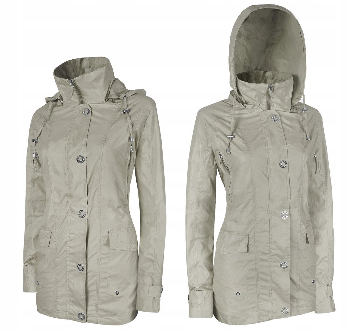 Kurtka Damska Przejściowa Płaszczyk 12012 XXL beżowa