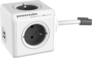 PowerCube Extended 4 gniazda 2x USB 3.0m szary - Listwy zasilające - miniaturka - grafika 1