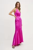 Sukienki - Marciano Guess sukienka jedwabna ISHANI kolor fioletowy maxi rozkloszowana 4GGK56 9719Z - miniaturka - grafika 1