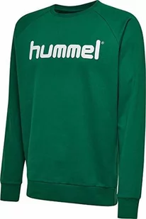 Hummel Hmlgo Cotton bluza męska z logo zielony Evergreen S 203515-6140 - Bluzy męskie - miniaturka - grafika 1