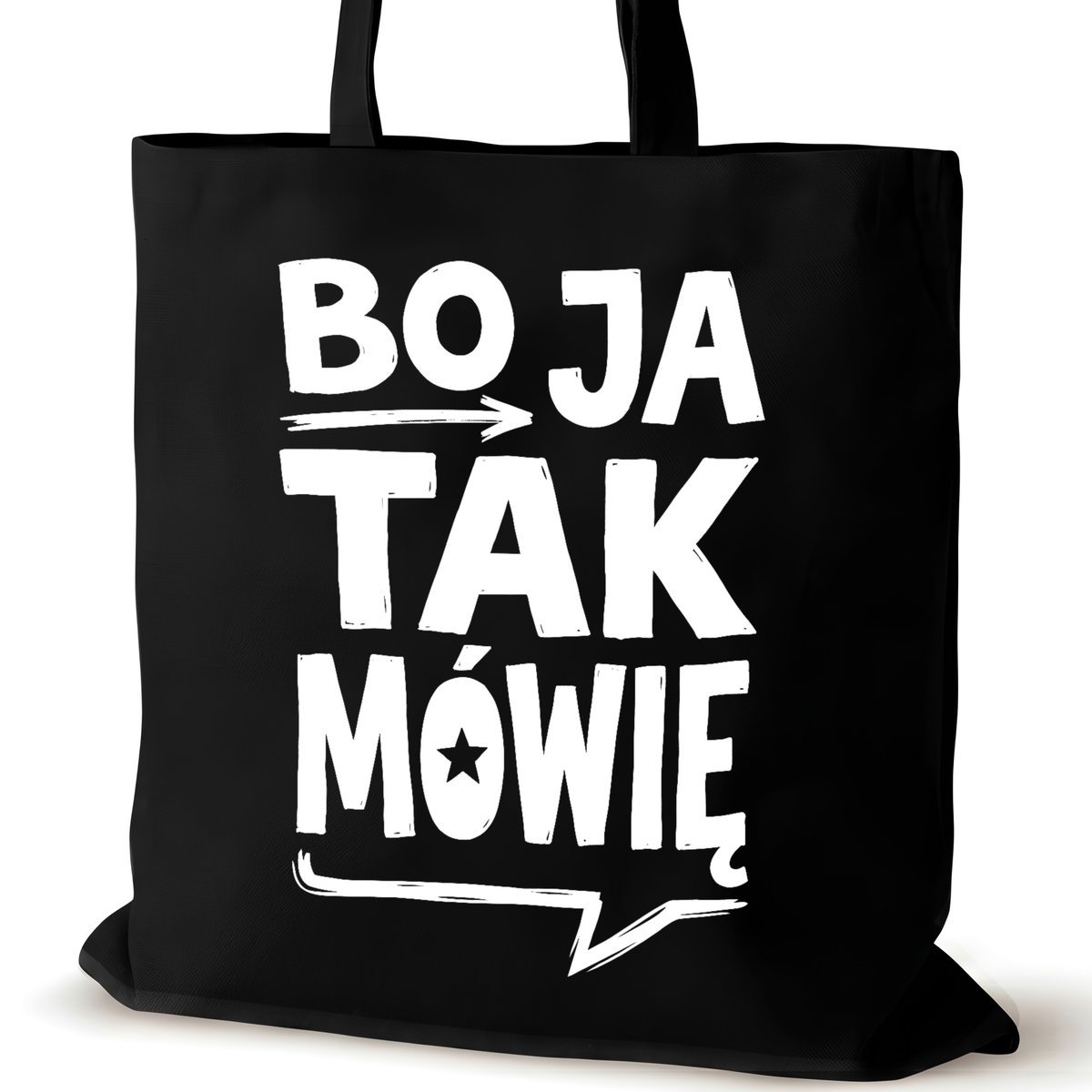 Torba bawełniana dla VIRAL na ramię czarna śmieszna walentynki duża