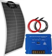 Zestawy solarne - Ładowarka solarna SolarFam Zestaw solarny 100W 12V MPPT 2xUSB - miniaturka - grafika 1