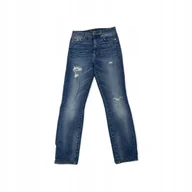 Legginsy - Jeansowe spodnie damskie LUXE VINTAGE XS - miniaturka - grafika 1