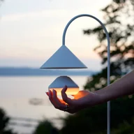 Lampy ogrodowe - Akumulatorowa lampa LED FRANDSEN One, biała, Ø 9 cm, akrylowa - miniaturka - grafika 1