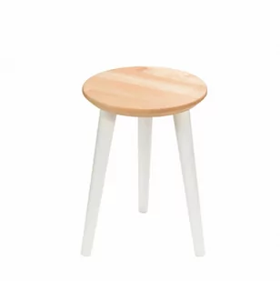 Taboret drewniany okrągły z drewna bukowego - Taborety i hokery - miniaturka - grafika 1