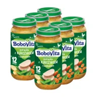 Dania dla dzieci - BoboVita Obiadek Potrawka z kurczakiem i szpinakiem po 12 miesiącu Zestaw 6 x 250 g - miniaturka - grafika 1