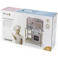 Zabawki AGD - Drewniana Duża Kuchnia Dla Dzieci Akcesoria Garnki - miniaturka - grafika 1