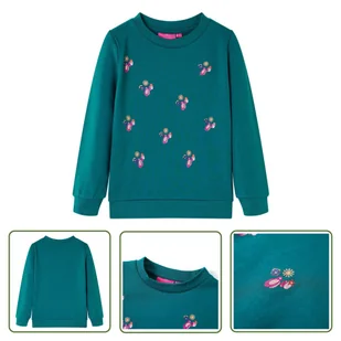 Bluza dziecięca - ciemnozielona - 92 - Bluza Dziecięca - Bluzy dla dziewczynek - miniaturka - grafika 1