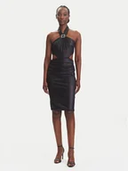 Sukienki - Fracomina Sukienka koktajlowa FQ25SD1001W798T4 Czarny Slim Fit - miniaturka - grafika 1