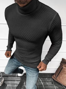 SWETER MĘSKI GOLF GRAFITOWY OZONEE L/1596 - Ozonee - Swetry męskie - miniaturka - grafika 1
