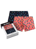 Majtki męskie - Bokserki męskie z nadrukiem kaktusów 95% bawełna Atlantic - wakacyjny komfort. - miniaturka - grafika 1