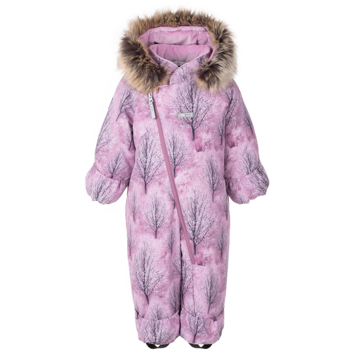 Dziewczęcy kombinezon zimowy drzewa różowy Lenne r.80