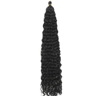 TEMU 1 szt. 20" Przedłużanie Włosów Ocean Wave Crochet - Gradient Czarny do Brązowego, Wstępnie Zapętlone Syntetyczne Włókna, Odporność na Wysoką - Pozostałe akcesoria fryzjerskie - miniaturka - grafika 1