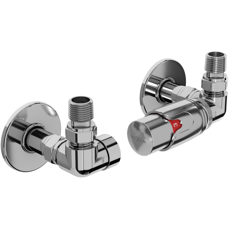 Mexen G00 zestaw termostatyczny osiowy z maskownicą R, chrom - W903-900-904-01