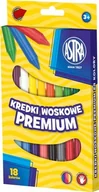 Przybory szkolne - Astra Kredki woskowe 18 kolorów VISION KR19AST - miniaturka - grafika 1