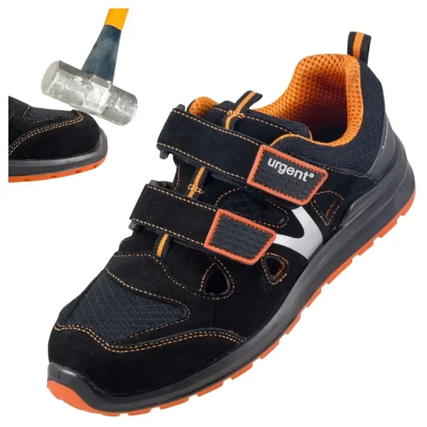 Buty robocze LEKKIE SANDAŁY męskie ochronne z PODNOSKIEM BHP URGENT r. 41