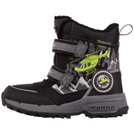 Śniegowce damskie - Kappa Deutschland Unisex Kod stylu dziecięcego: 261046k Mountres Tex K śniegowce, Black Lime, 27 EU - miniaturka - grafika 1