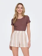 Koszulki i topy damskie - ONLY T-Shirt Carlotta 15256154 Różowy Tight Fit - miniaturka - grafika 1