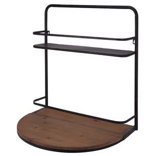 H&S Decoration Wisząca półka na butelki ze stolikiem DD.7700 - Stojaki na wino - miniaturka - grafika 1