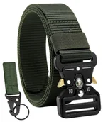 Kompasy - Pas wojskowy z klamrą taktyczny pas materiałowy z kompasem zielony - miniaturka - grafika 1