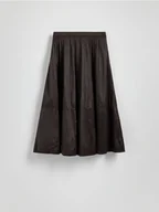 Spódnice - Reserved - Spódnica midi ze strukturalnej tkaniny - brązowy - miniaturka - grafika 1