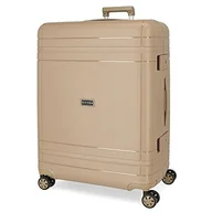 Walizki - Movom Wymiary duża walizka beżowa 54 x 75 x 32 cm sztywne zapięcie polipropylenowe TSA 78 l 5,2 kg 4 podwójne kółka, beżowa, duża walizka, BEŻOWY, Duża walizka - miniaturka - grafika 1