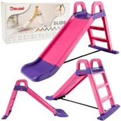 Place zabaw - Zjeżdżalnia różowo-fioletowa dla dzieci 140cm Doloni - miniaturka - grafika 1