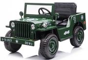 Pojazdy elektryczne dla dzieci - Pojazd Retro Wojskowy Zielony - miniaturka - grafika 1