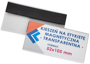 DBR 52X105 MM BEZBARWNA Z TAŚMĄ MAGNETYCZNĄ 19 MM - 20 SZT - Przybory szkolne - miniaturka - grafika 1